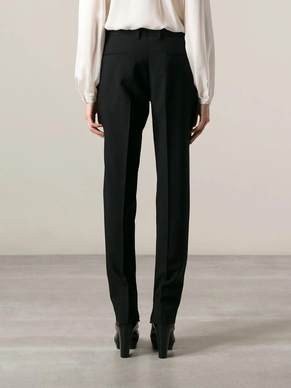 Tom Ford Zip Ankle Trousers In Black