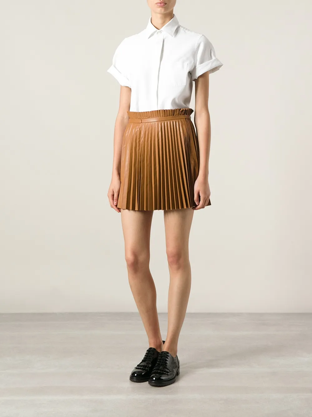 red valentino pleated skirt