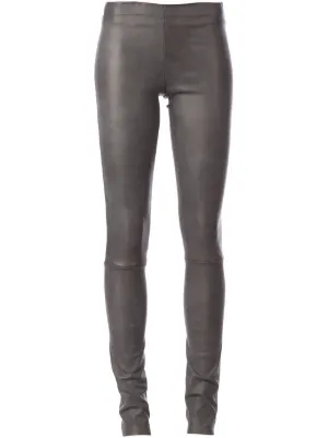 STOULS 黒レザーパンツ Stouls クロップド レザーパンツ | ブラック | FARFETCH JP