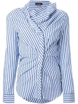 Isabel Marant Striped Gathered Shirt - Farfetch