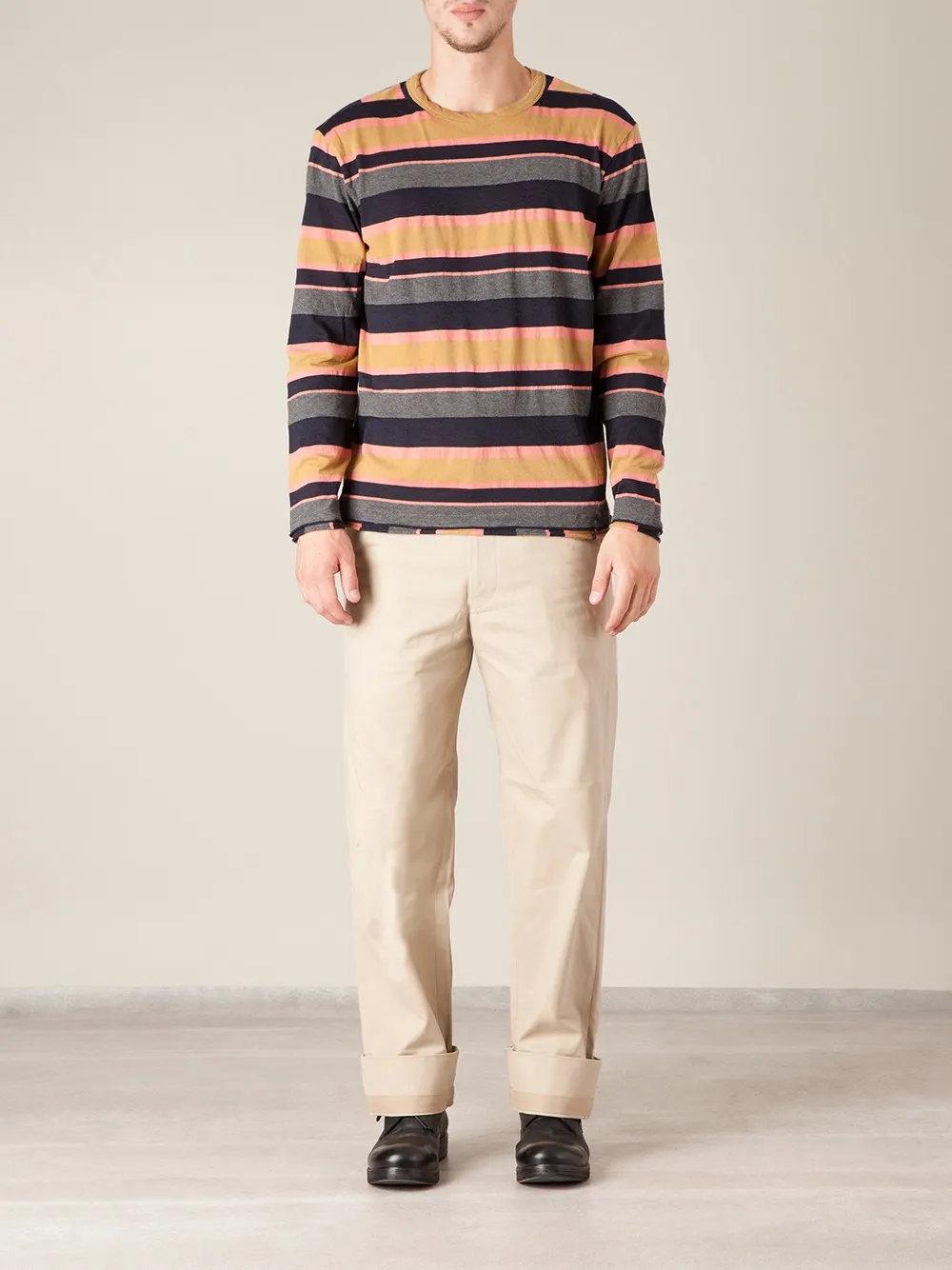 Salvy striped T-shirt - Geel