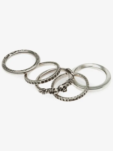 WERKSTATT:MÜNCHEN stacked skull rings