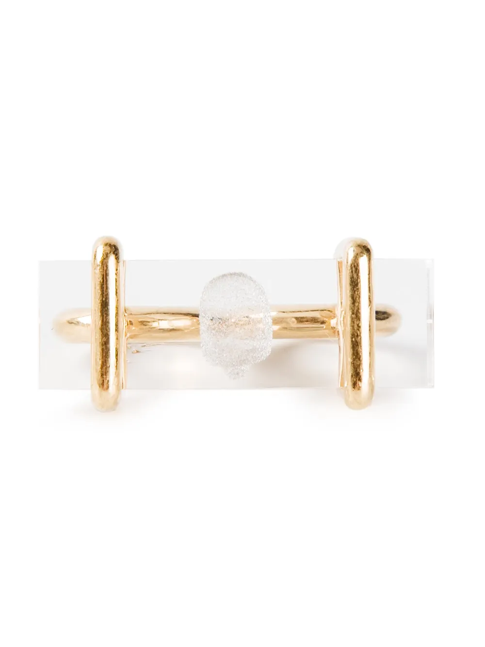 Alexander McQueen double knuckle ring - Effetto metallizzato