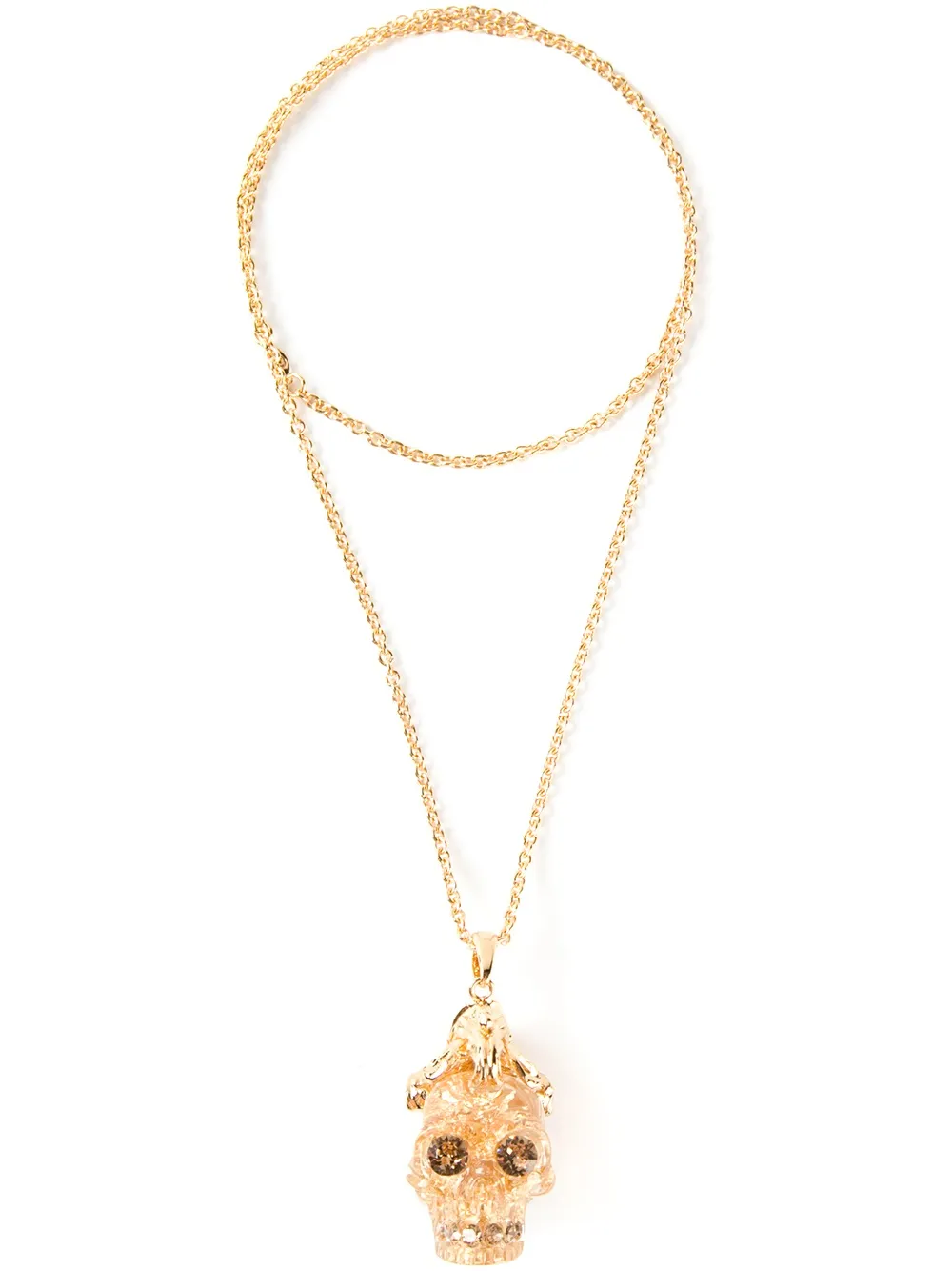 Alexander McQueen skull pendant necklace - Effetto metallizzato