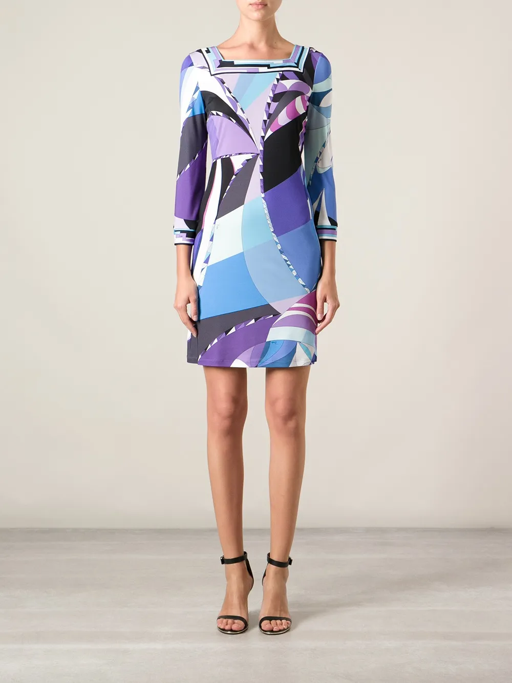 PUCCI psychedelic print dress Blauw