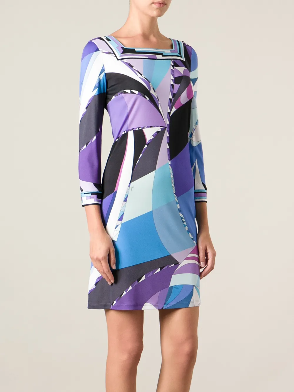 PUCCI psychedelic print dress Blauw