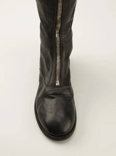 guidi front zip loafers
