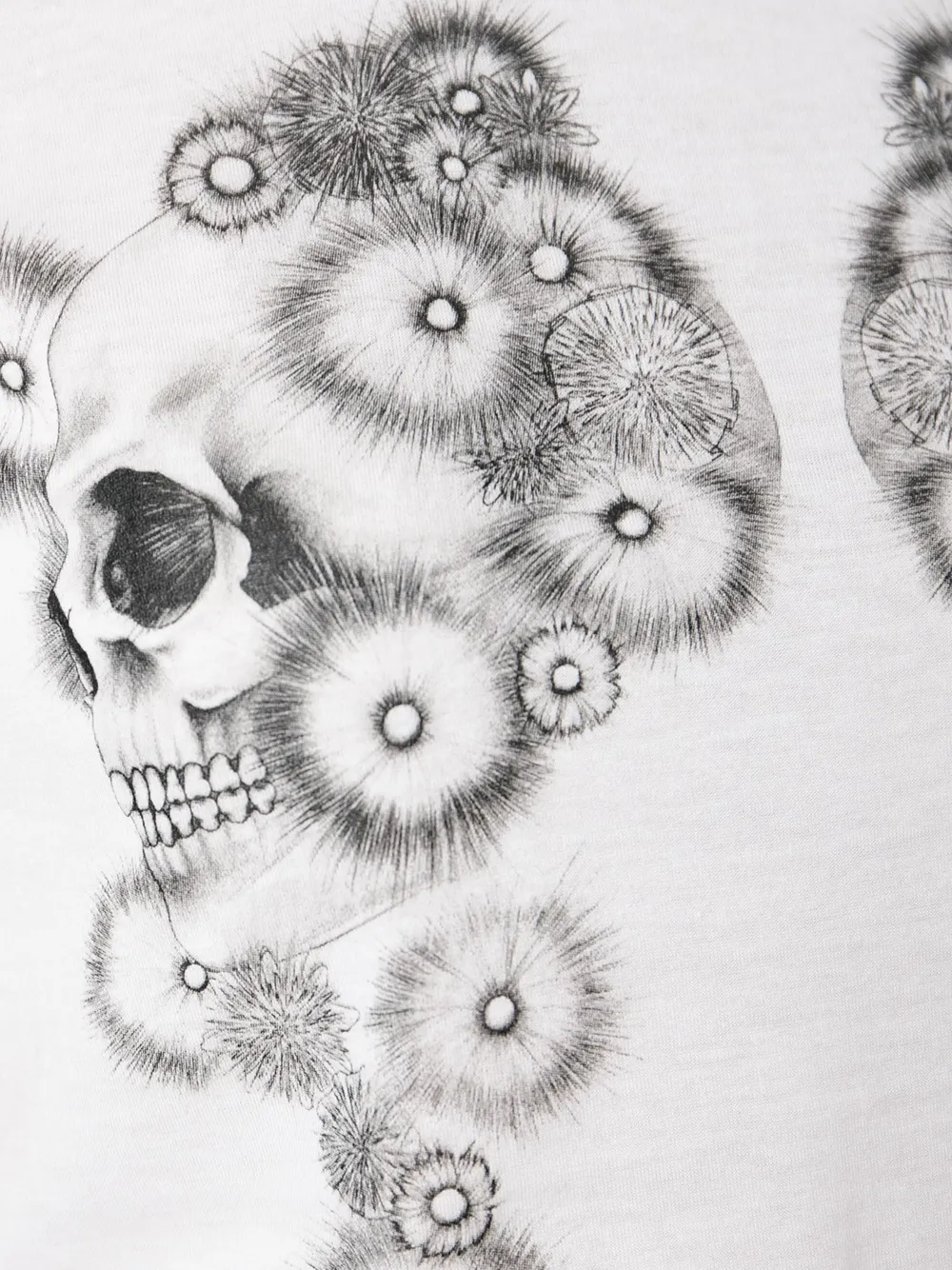 Alexander McQueen double skull print T-shirt Wit