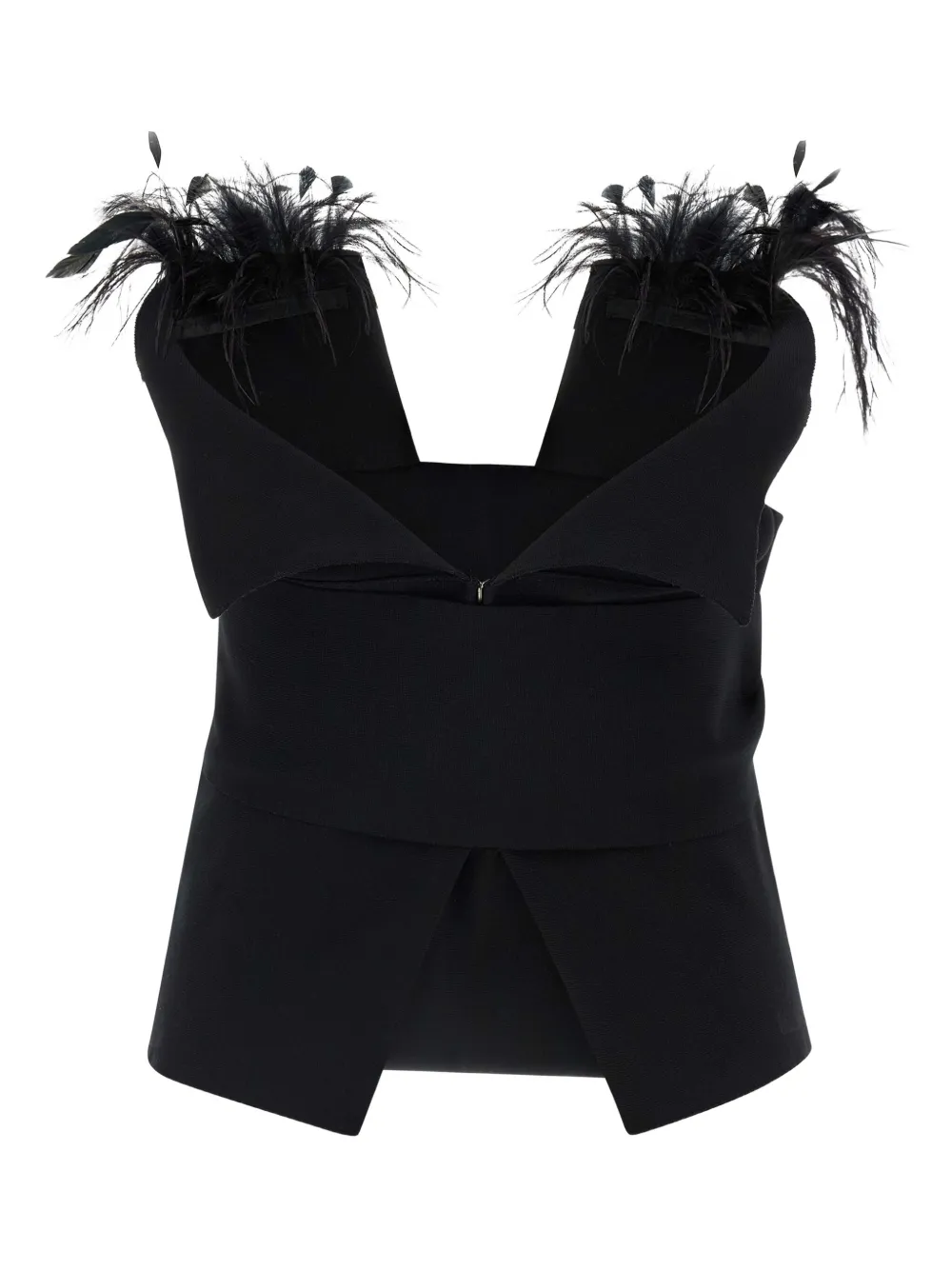 Alberta Ferretti sleeveless crew-neck sweater | Black | Image 1