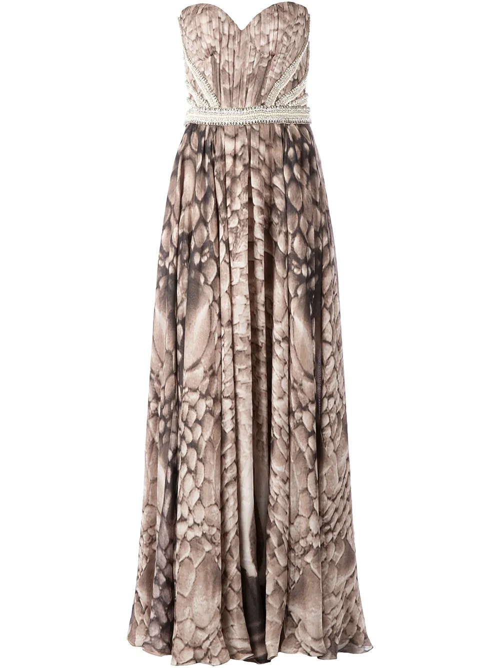 Kristian Aadnevik robe longue bustier | tons neutres | Image 1