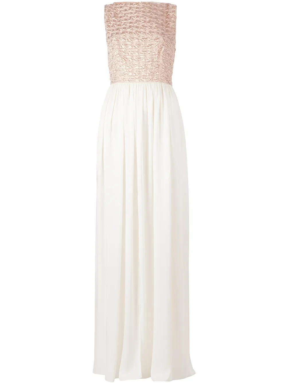 Maison Rabih Kayrouz Puckering Sleeveless Gown In Multi