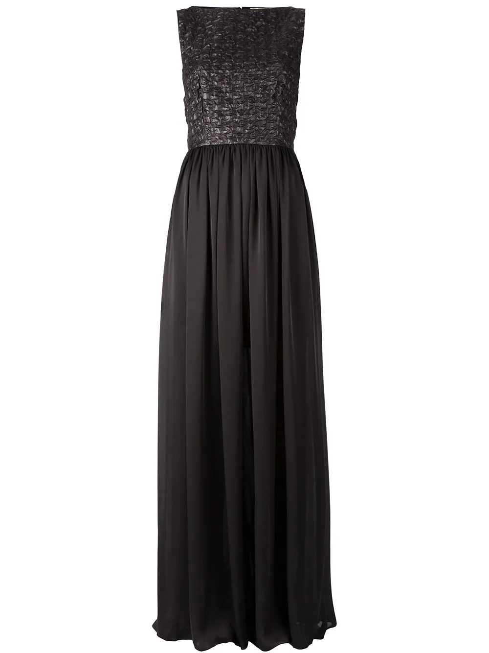 Maison Rabih Kayrouz Puckering Sleeveless Gown In Black