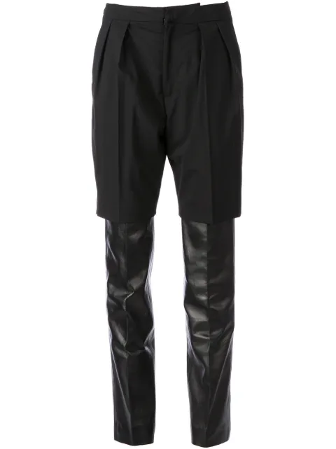 Lutz Huelle contrasting layered trousers
