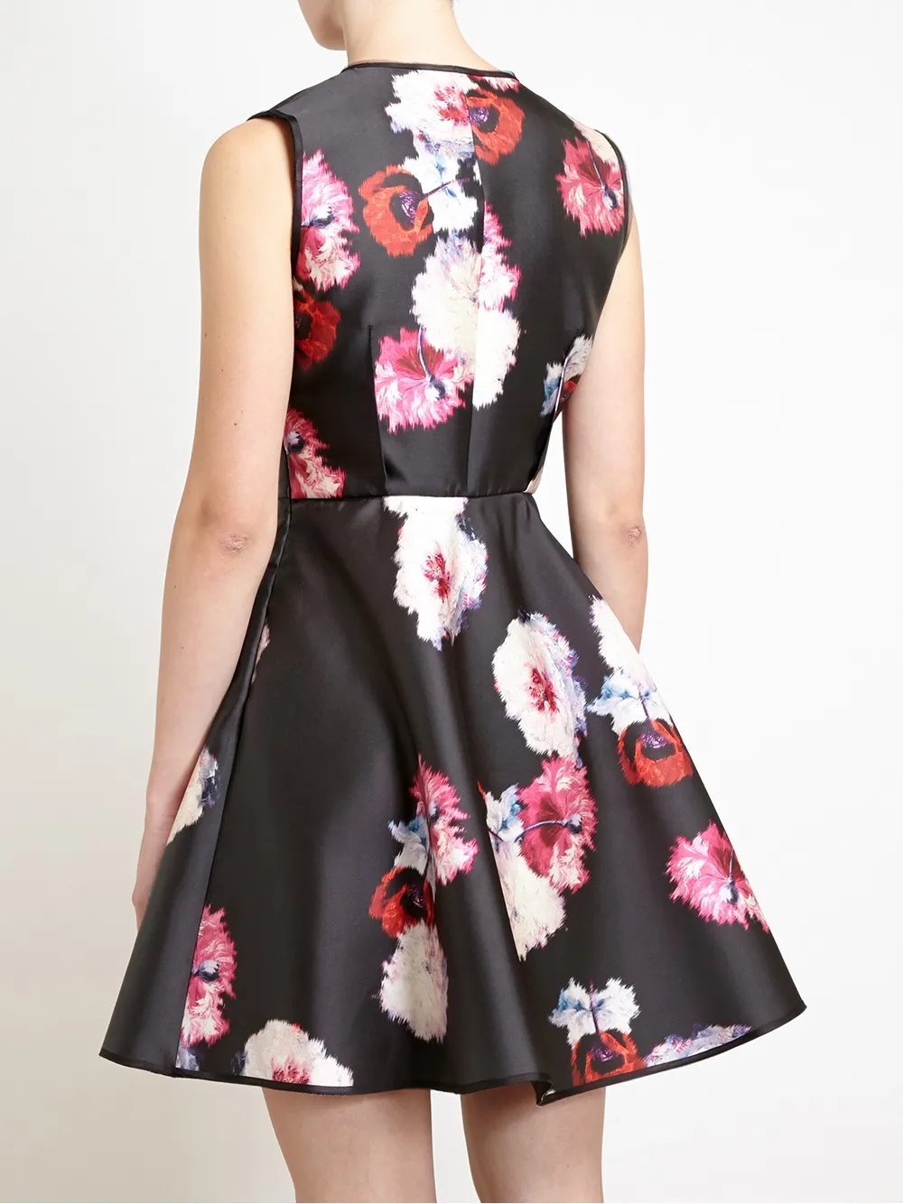 box pleat floral dress