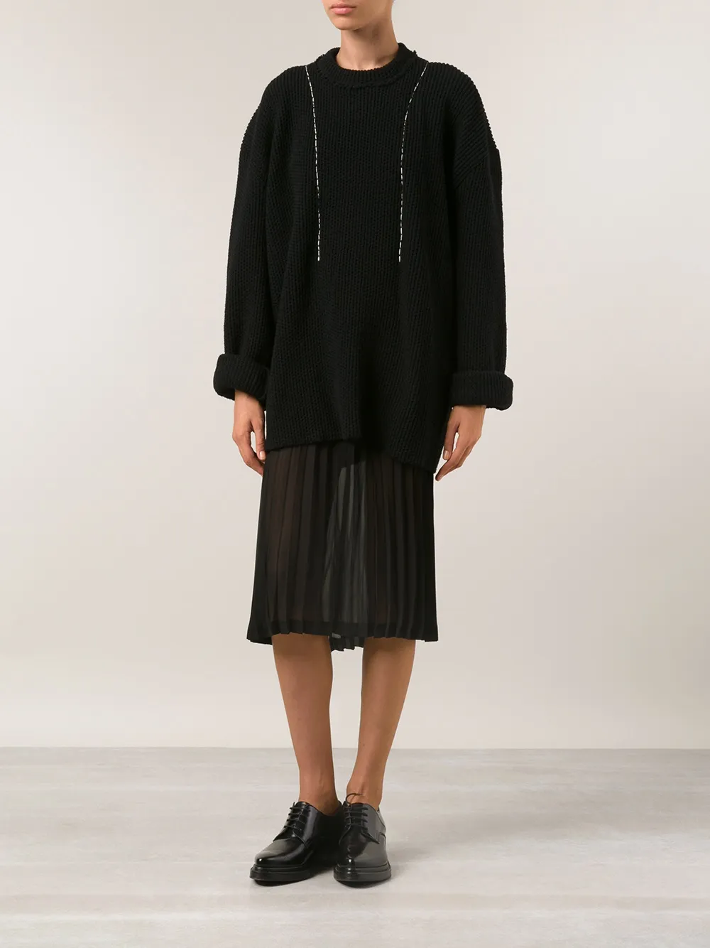 Comme Des Gar&ccedil;ons sweater dress - Zwart