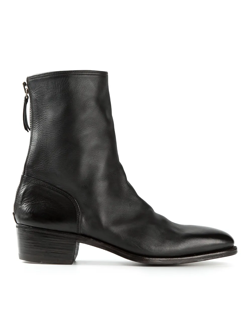 Premiata mid-heel zipped ankle boots Black