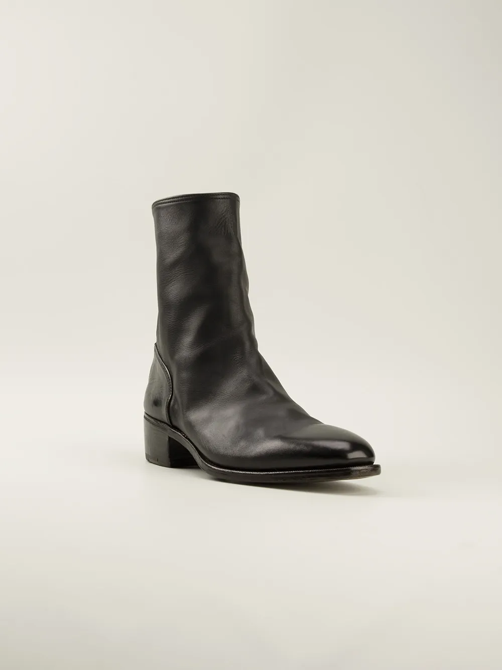 Premiata mid-heel zipped ankle boots Black