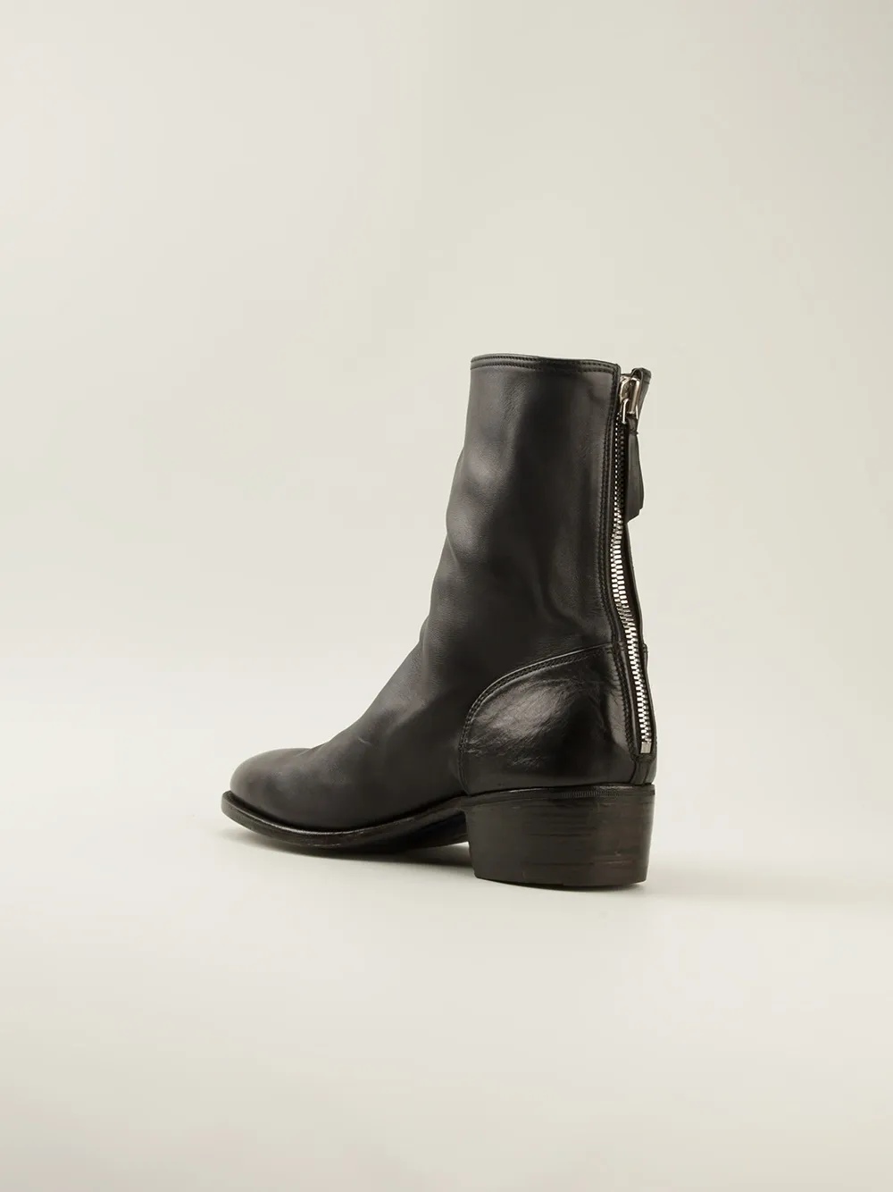 Premiata mid-heel zipped ankle boots Black