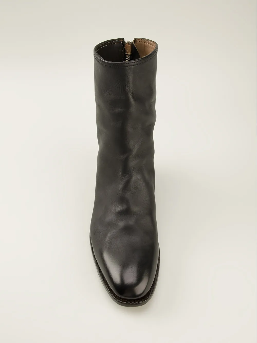 Premiata mid-heel zipped ankle boots Black