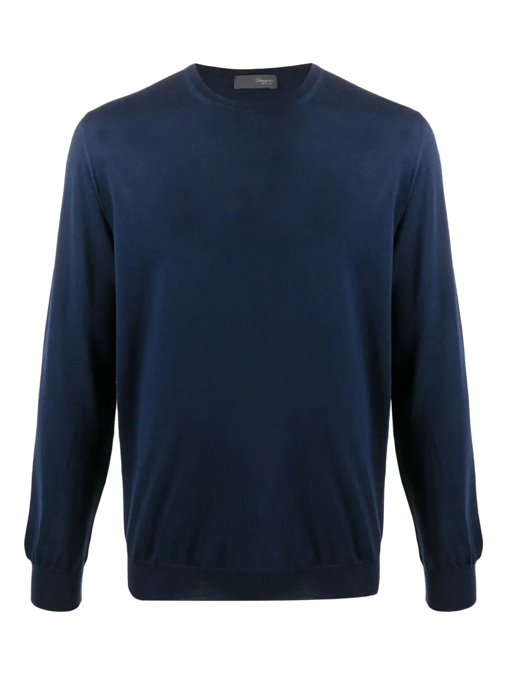 Drumohr round neck knit sweater Blauw