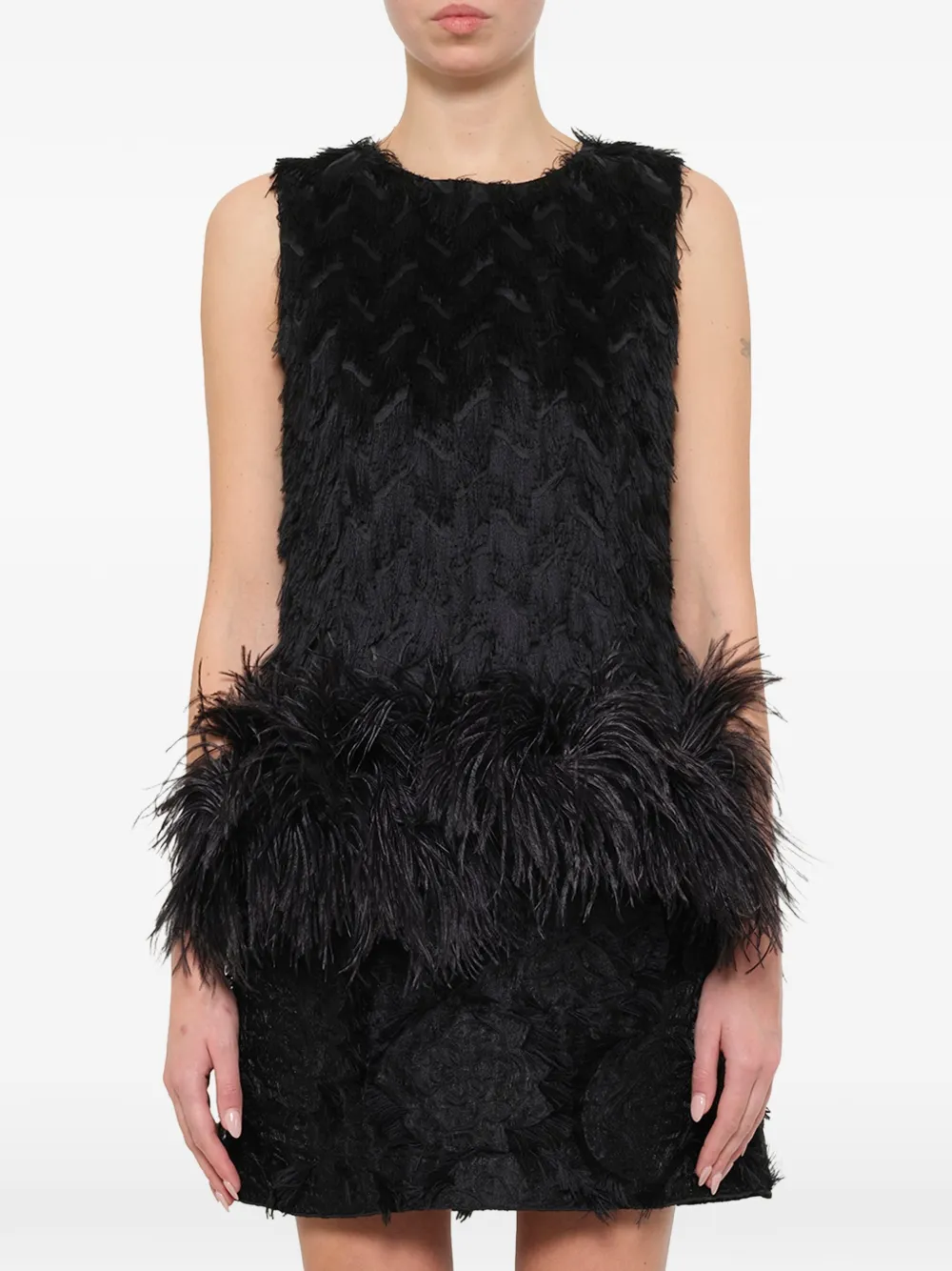 Lanvin feather dress - Black