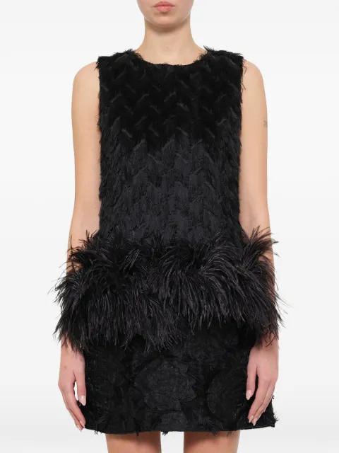 Lanvin robe à design de plumes