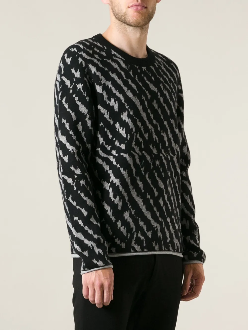 Lanvin Sweater met jacquard Zwart