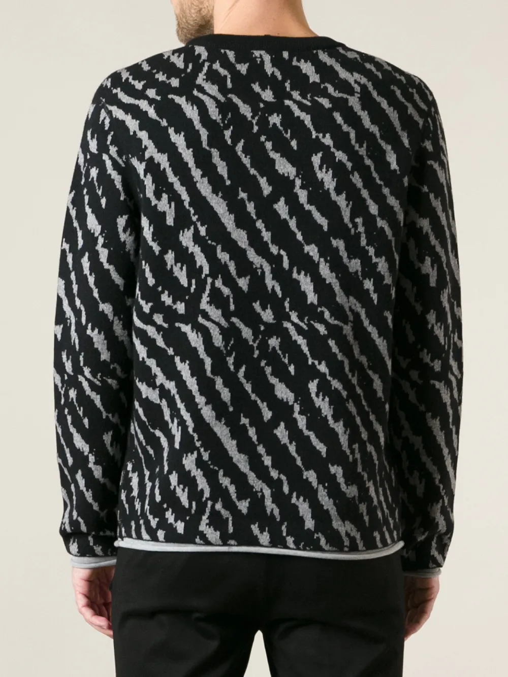 Lanvin Sweater met jacquard Zwart