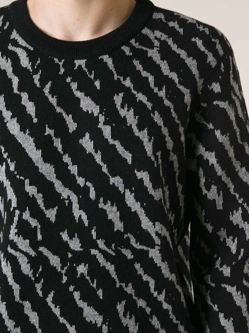 Lanvin Sweater met jacquard Zwart