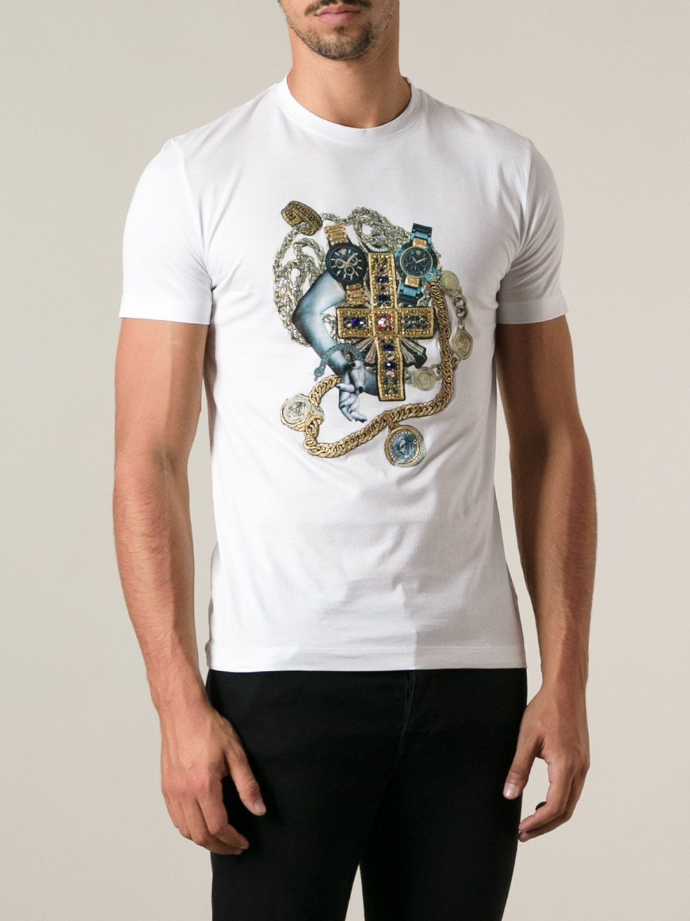 versace embroidered logo t shirt