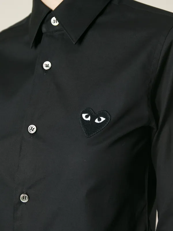 Comme Des Garçons Play Camisa Slim | Preto | FARFETCH BR