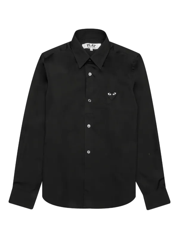 Comme Des Garçons Play Camisa Slim | Preto | FARFETCH BR