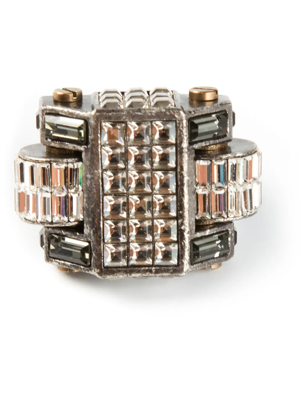 Lanvin geometric ring - Effetto metallizzato