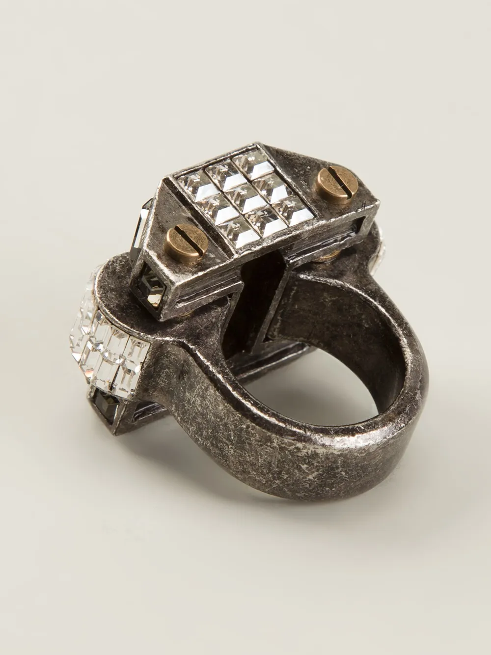  Lanvin Geometric Ring   Metallic 