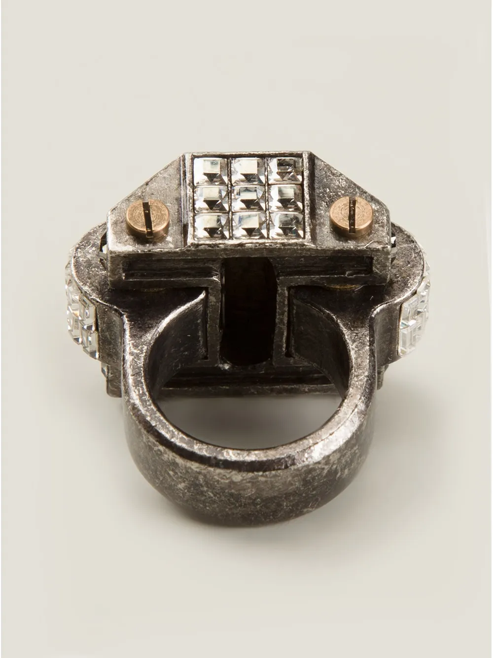 Lanvin Geometric Ring   Metallic 