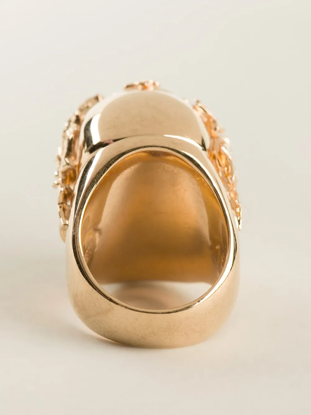  Alexander Mcqueen Anillo De Cóctel Con Calavera Y Hiedra - Metalizado 