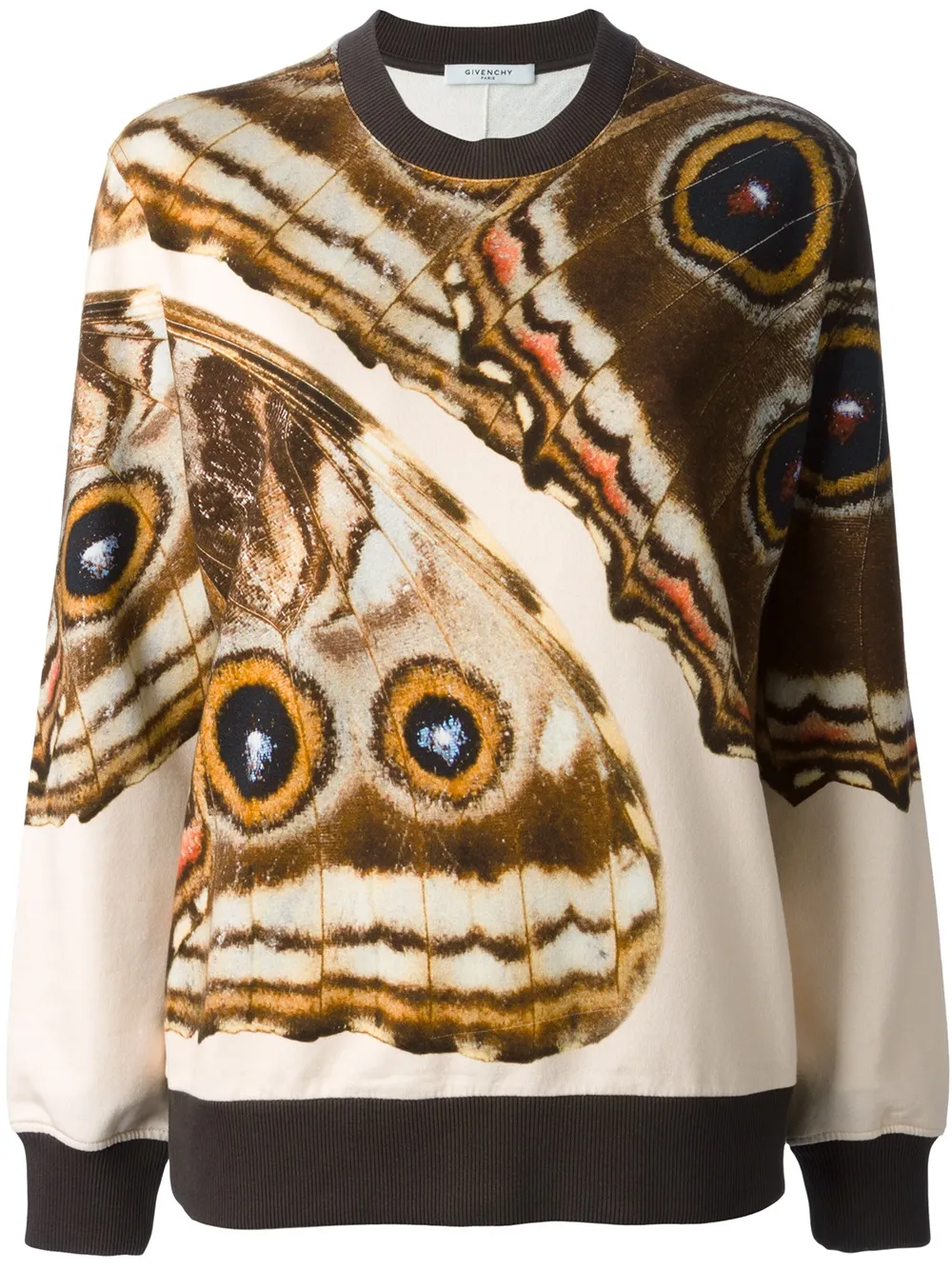 Givenchy butterfly print sweatshirt - Braun
