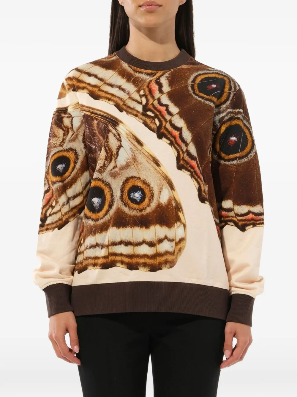 Givenchy butterfly print sweatshirt - Marrone