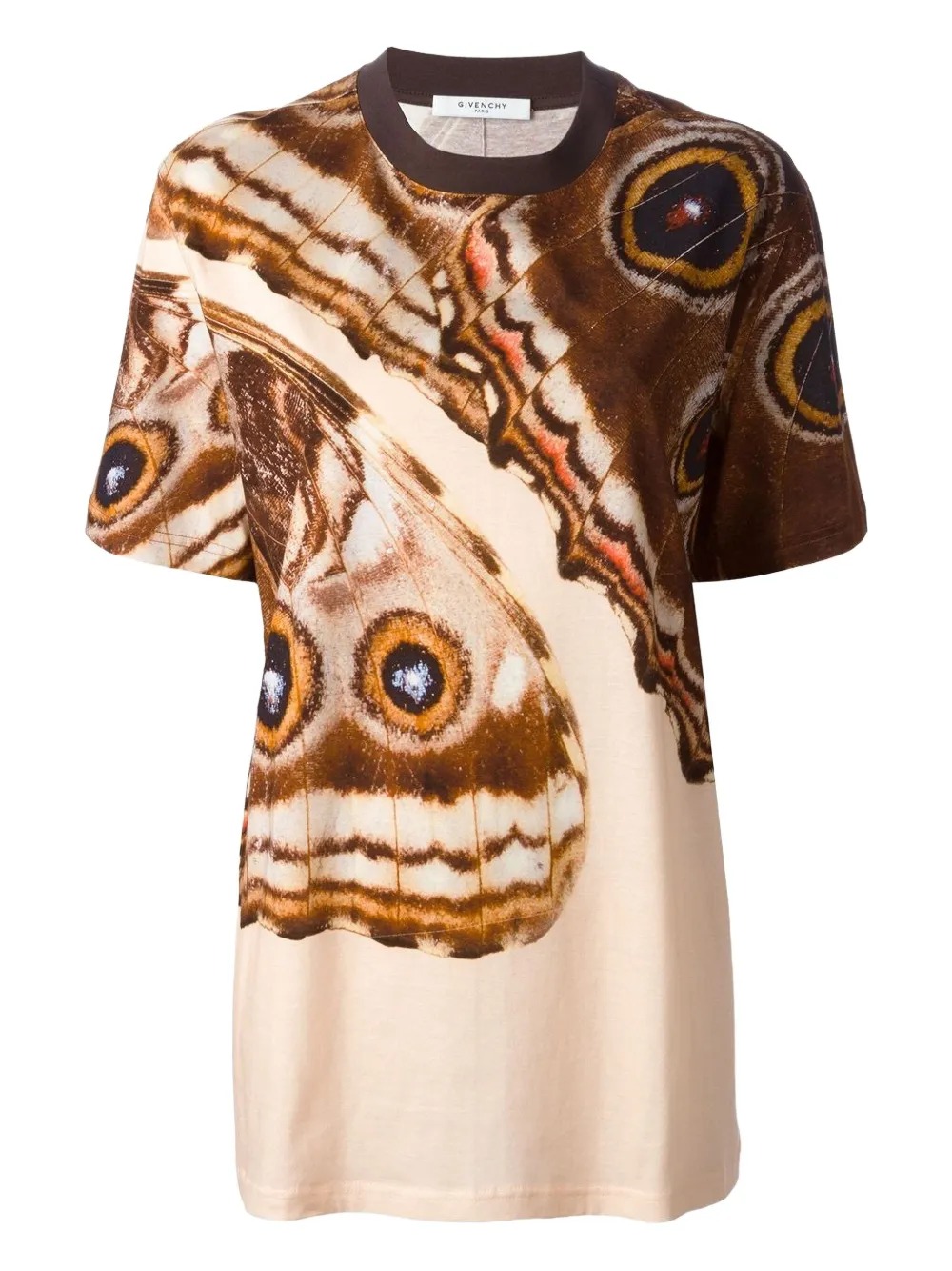 Givenchy butterfly print T-shirt - Marrone