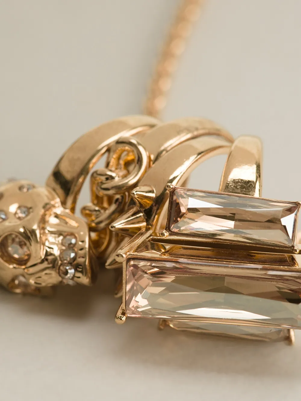  Alexander Mcqueen Multi Pendant Necklace   Metallic 