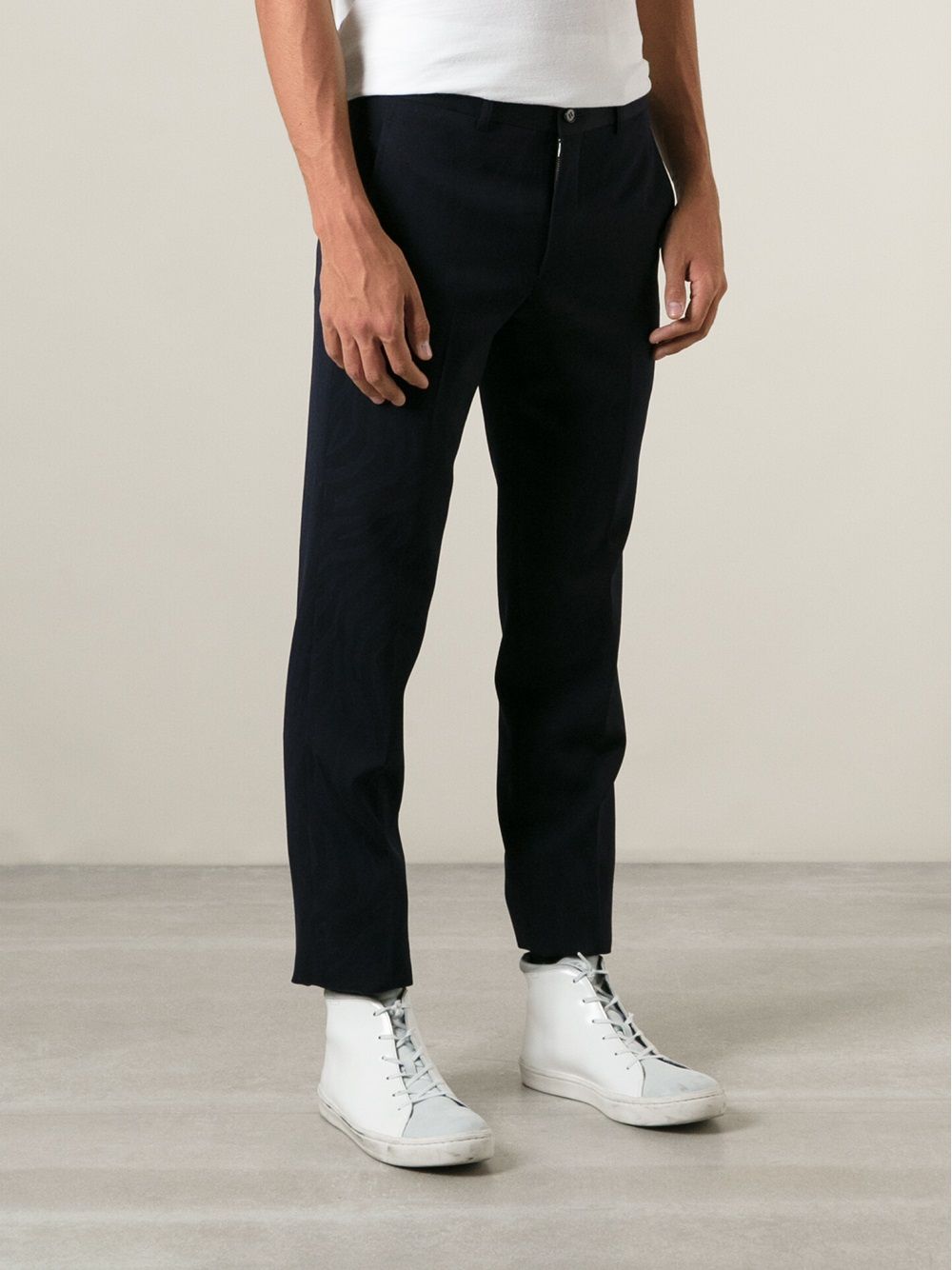 Comme des Garcons Homme Plus cropped straight leg trousers Men