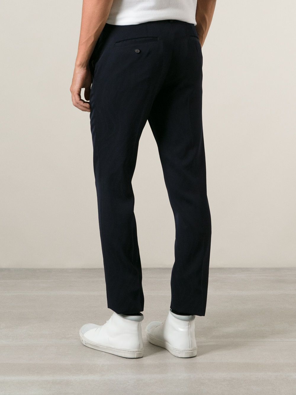 Comme des Garcons Homme Plus cropped straight leg trousers Men