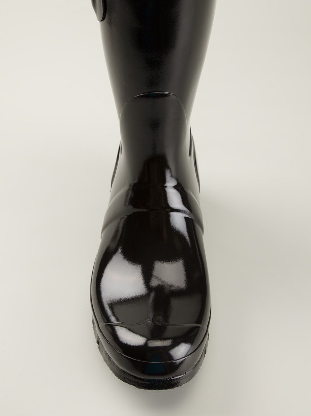 Hunter patent wellington boots Black