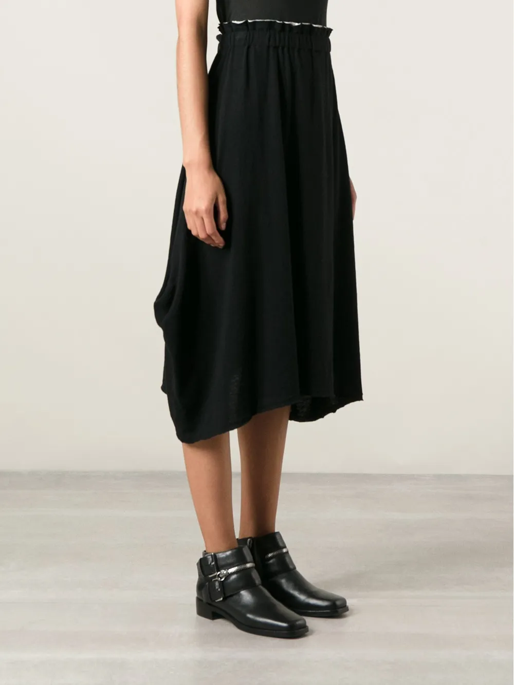COMME DES GARÇONS ELASTICATED WAISTBAND ASYMMETRIC SKIRT