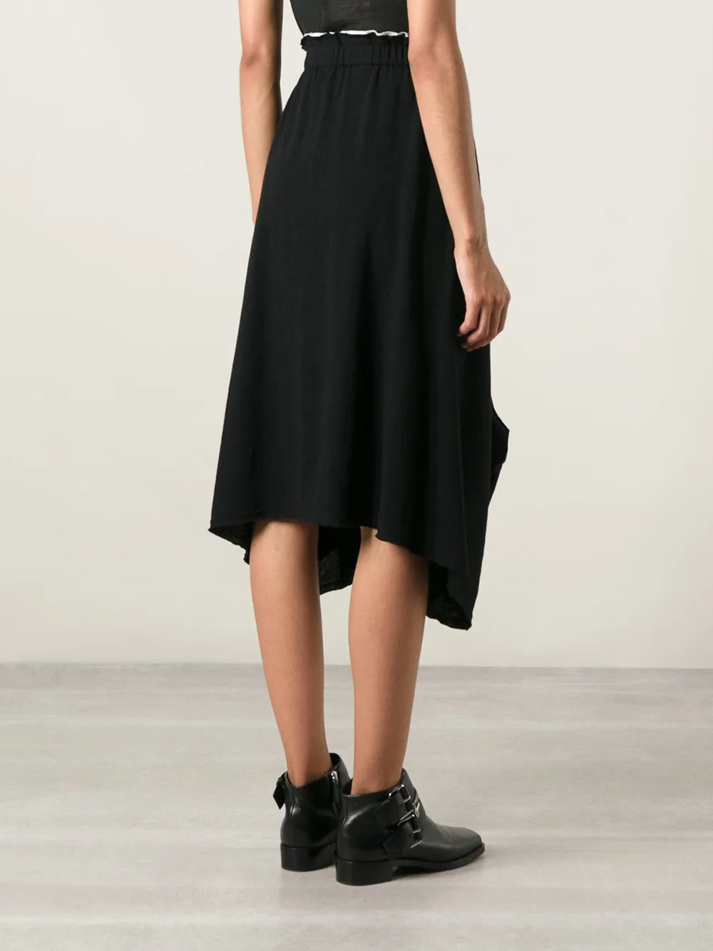 COMME DES GARÇONS ELASTICATED WAISTBAND ASYMMETRIC SKIRT