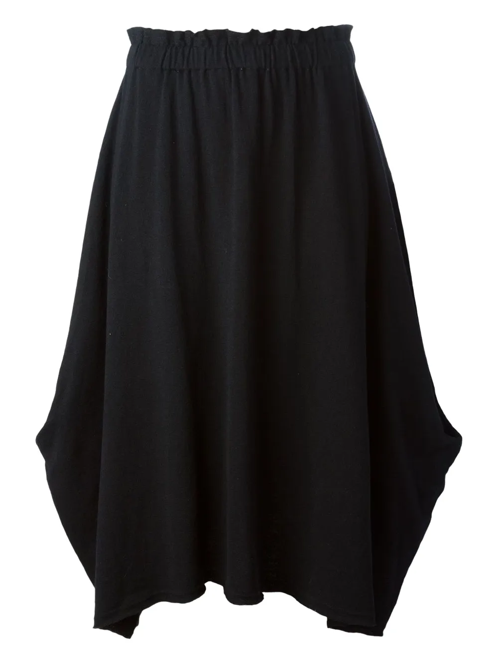 Comme Des Garçons elasticated waistband asymmetric skirt Zwart