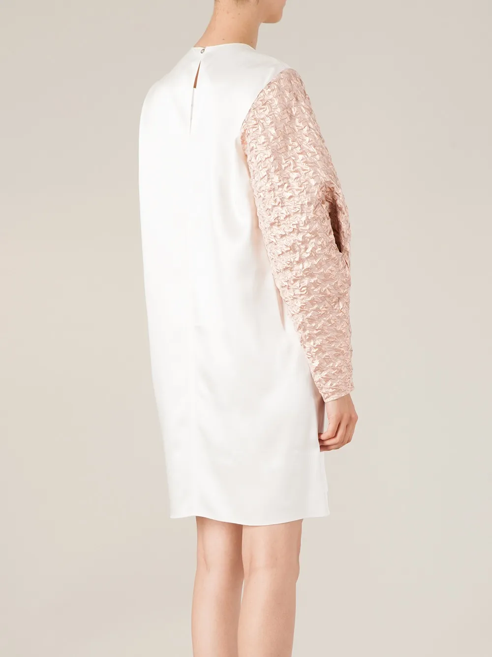 Maison Rabih Kayrouz contrasting oversized sleeves dress Wit