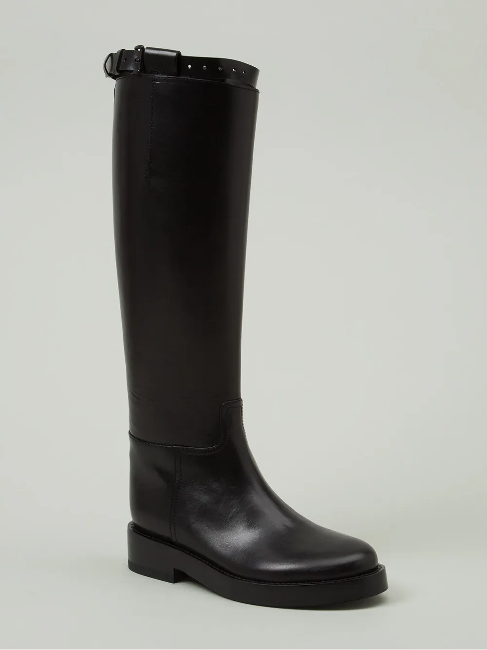 ann demeulemeester buckled leather ankle boots
