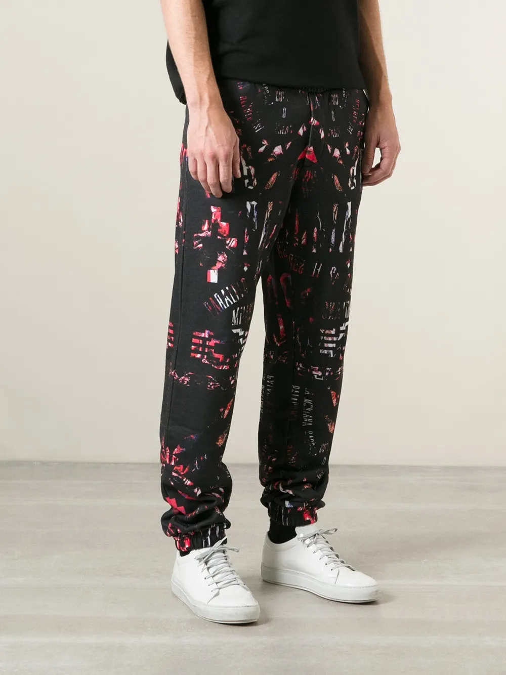 COUNTY OF MILAN printed track pants Zwart