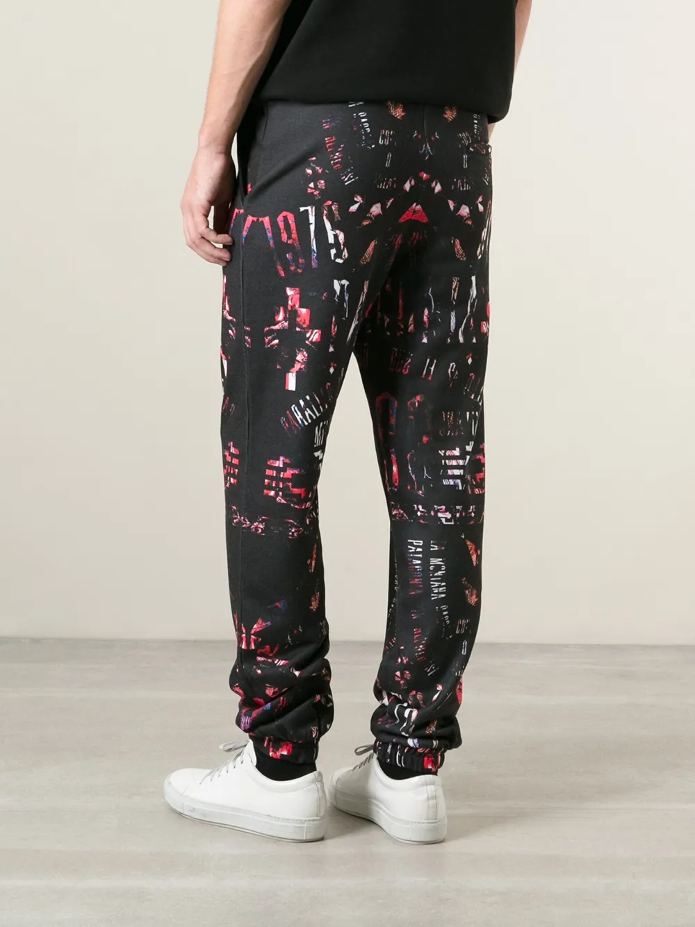COUNTY OF MILAN printed track pants Zwart